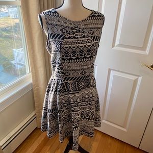 Patterned Skater Mini Dress